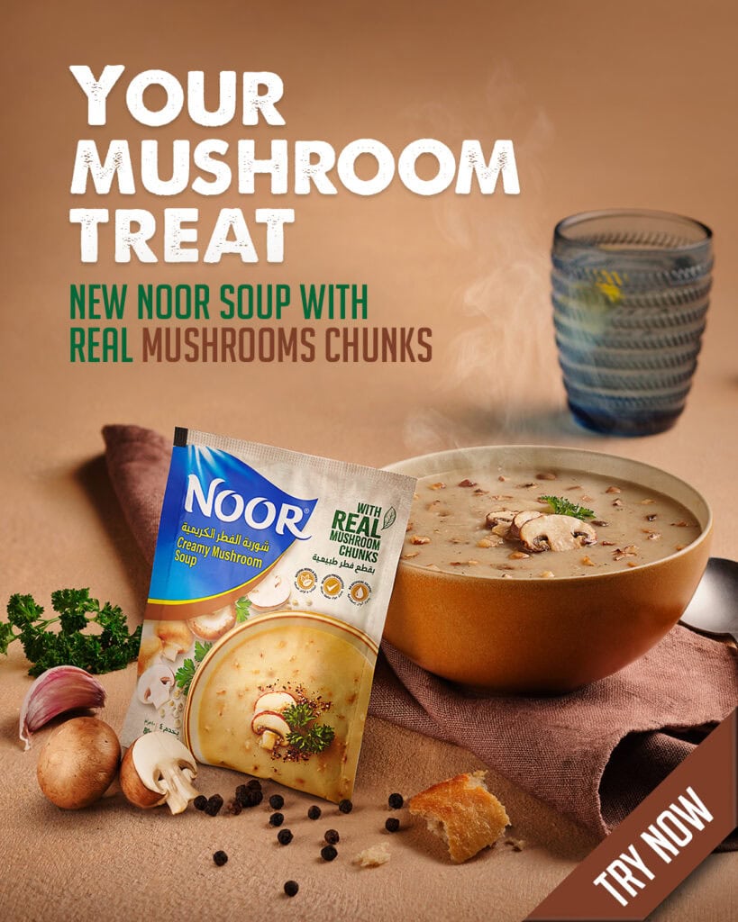 Food Styling and set design for Noor Mushroom soup